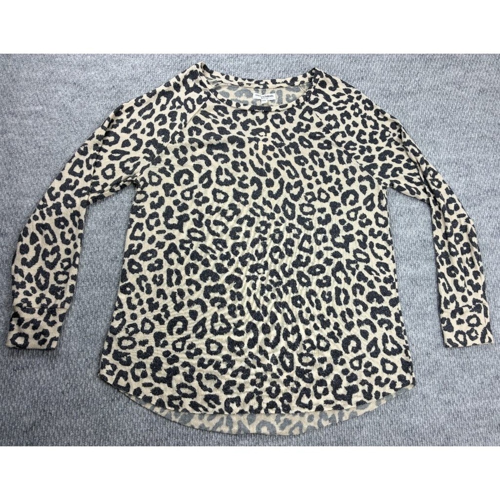 Grayson Threads XXL Leopard Print Sweater Beige Gray Pattern